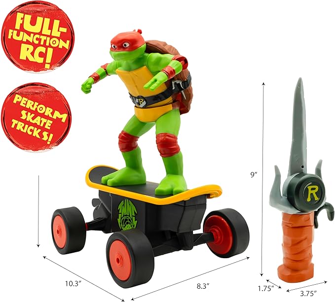 Tortugas Ninja Raphael Cowabunga Skate RC con Control Remoto - Imagen 8