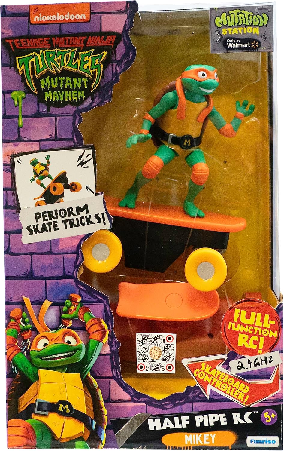 Michelangelo Half Pipe RC Tortugas Ninja | Monopatín Radiocontrol TMNT +5 Años - Imagen 3