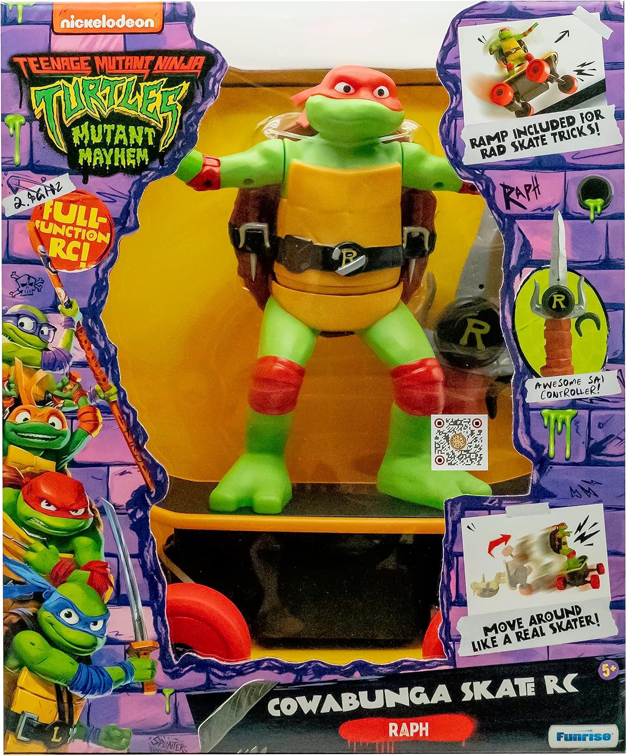 Tortugas Ninja Raphael Cowabunga Skate RC con Control Remoto - Imagen 3