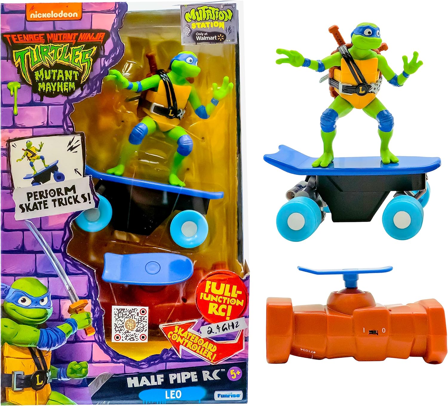 Leonardo Half Pipe RC Tortugas Ninja | Monopatín Radiocontrol TMNT +5 Años - Imagen 3