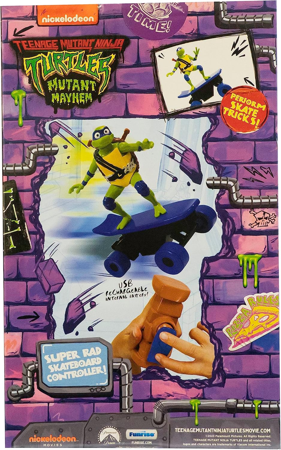 Leonardo Half Pipe RC Tortugas Ninja | Monopatín Radiocontrol TMNT +5 Años - Imagen 4