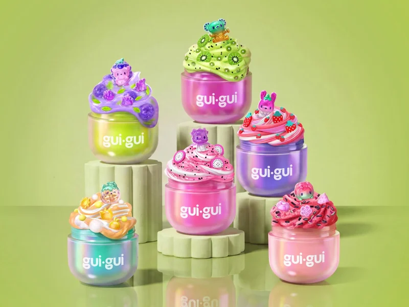 Gui Gui Clear Slime Brillo Afrutado Moose Toys | Kit Coleccionable con Mini Figura +6 Años - Imagen 4