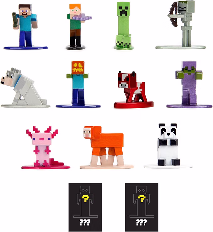 Pack 2 Figuras Sorpresa Minecraft Nano Metalfigs Die Cast 4 cm - Imagen 4