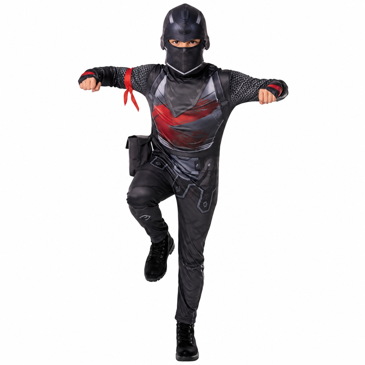 Disfraz Fortnite Black Knight Rubies niño 13-14 años talla TE con máscara y armadura negra
