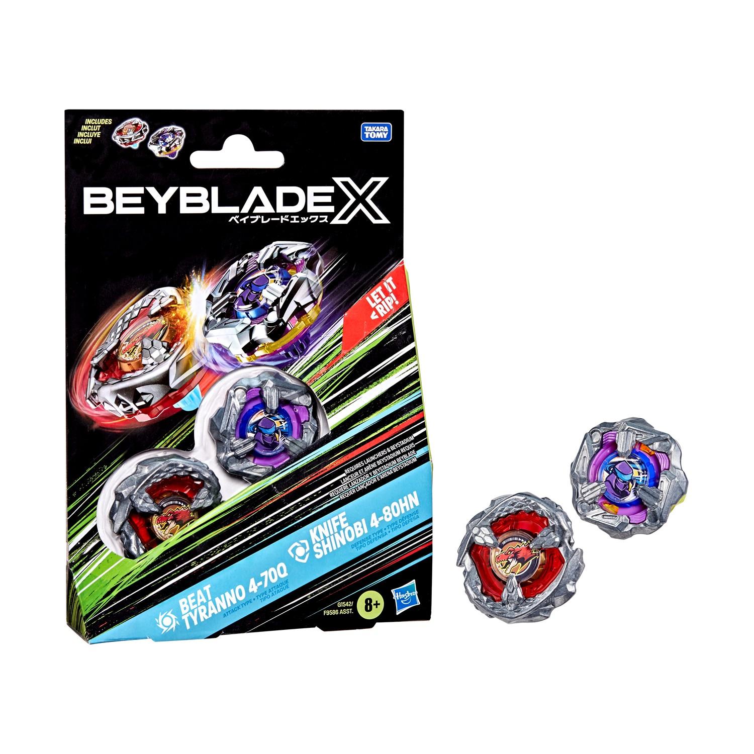 Beyblade X Beat Tyranno y Knife Shinobi Pack Doble - Imagen 2