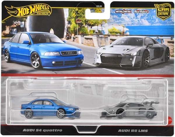 Hot Wheels Audi S4 Quattro y Audi R8 LMS Pack Premium - Imagen 7