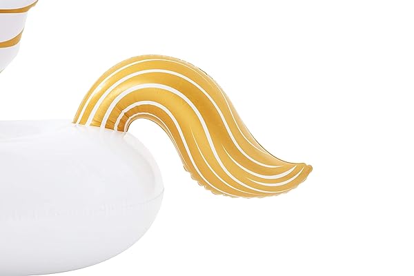 Pegaso Hinchable Luxury Bestway | Colchoneta Gigante Blanca y Dorada - Imagen 7