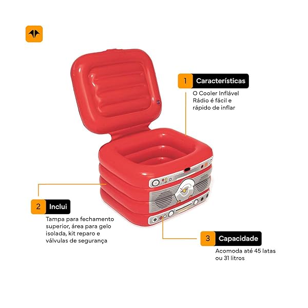 Bestway Nevera Hinchable Flotante Tocadiscos 43184 | Nevera Piscina Verano - Imagen 7