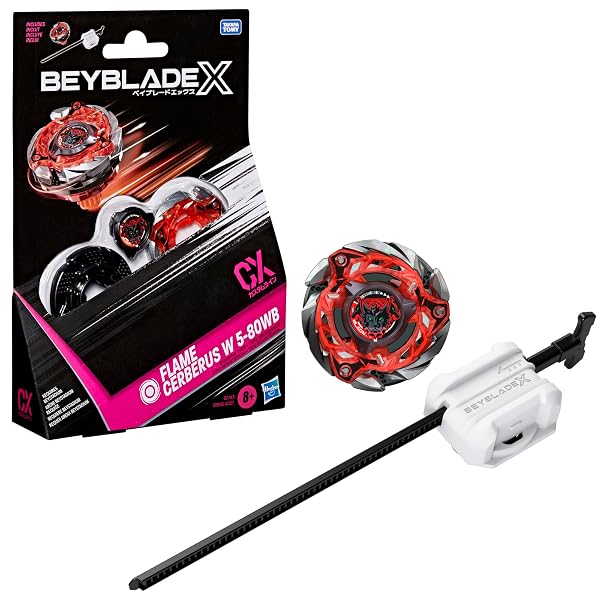Beyblade X Flame Cerberus W 5-80WB CX de tipo Resistencia con lanzador incluido