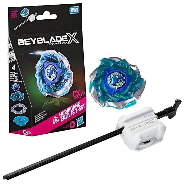 Beyblade X Hurricane Enlil IS 7-55T CX Infinity de tipo Equilibrio con lanzador Hasbro