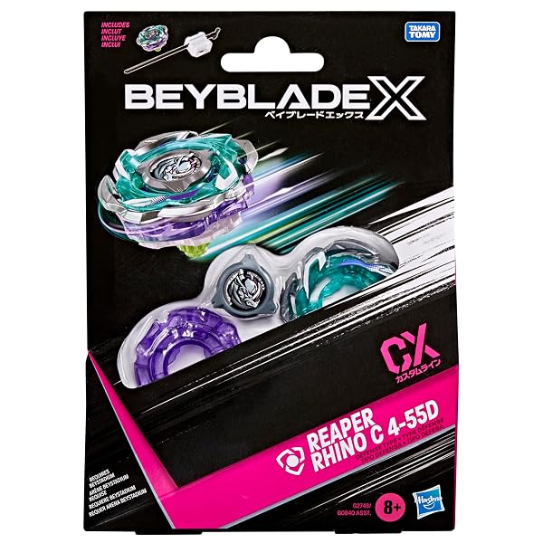 Beyblade X Reaper Rhino C 4-55D CX con Lanzador - Imagen 3