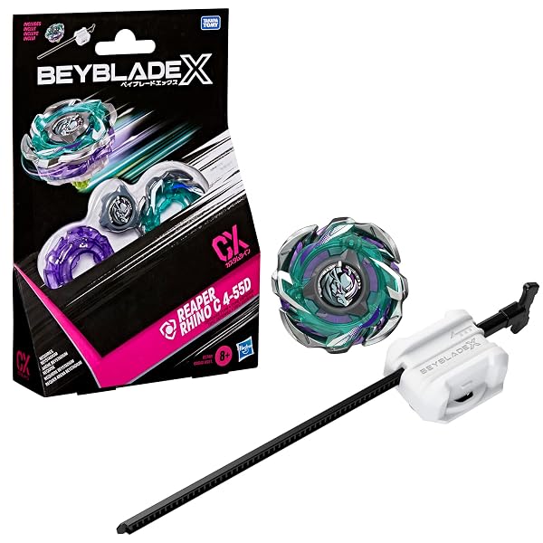 Beyblade X Reaper Rhino C 4-55D CX de tipo Defensa con lanzador incluido