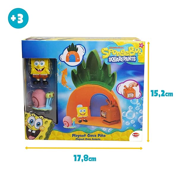 Bob Esponja Casa Piña con Bob y Gary | Playset Fondo de Bikini Bizak - Imagen 3