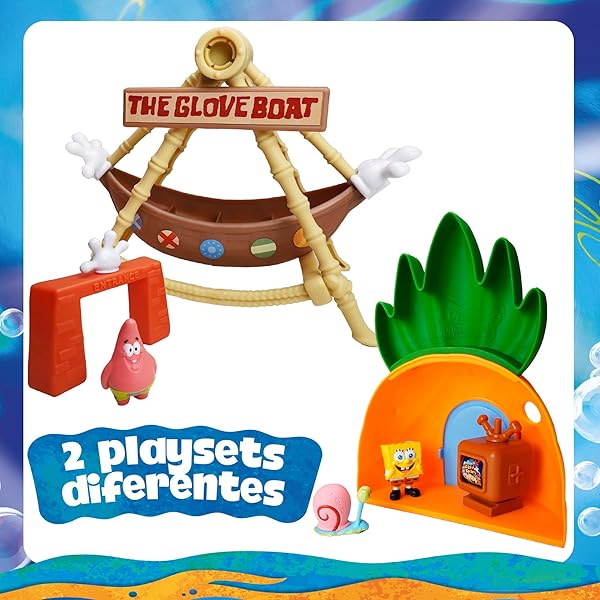Bob Esponja Casa Piña con Bob y Gary | Playset Fondo de Bikini Bizak - Imagen 5