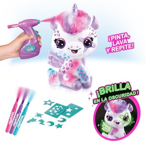 Canal Toys Airbrush Plush Unicornio Glow in the Dark OFG274 | Peluche para colorear - Imagen 3