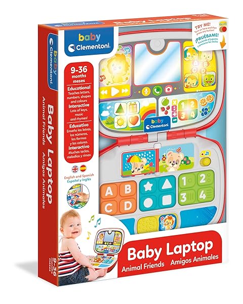 Ordenador Infantil Clementoni Animales con Luz y Sonido Baby Laptop - Imagen 3