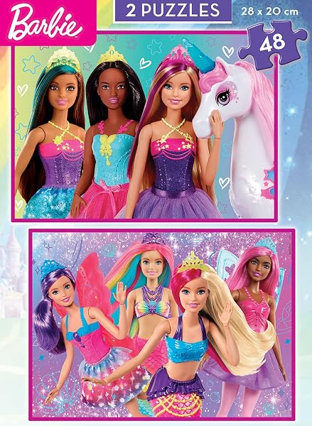 Puzzle Barbie Educa 2×48 Piezas – 2 Puzzles Infantiles - Imagen 2