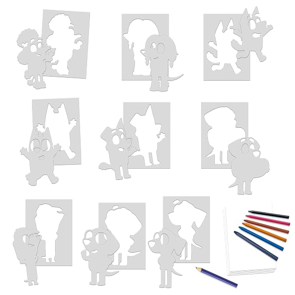 Bluey Set Creativo de Plantillas Educa | Dibujar y Colorear - Imagen 2
