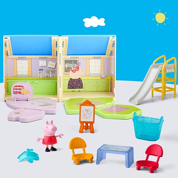 Peppa Pig Guardería Portátil – Casa de Muñecas con Figura y Tobogán - Imagen 5
