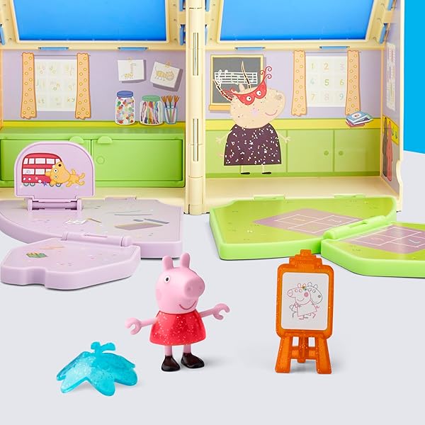 Peppa Pig Guardería Portátil – Casa de Muñecas con Figura y Tobogán - Imagen 9