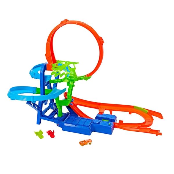 Hot Wheels Choque en el Aire JJK78 Pista con Looping y Propulsor - Imagen 8