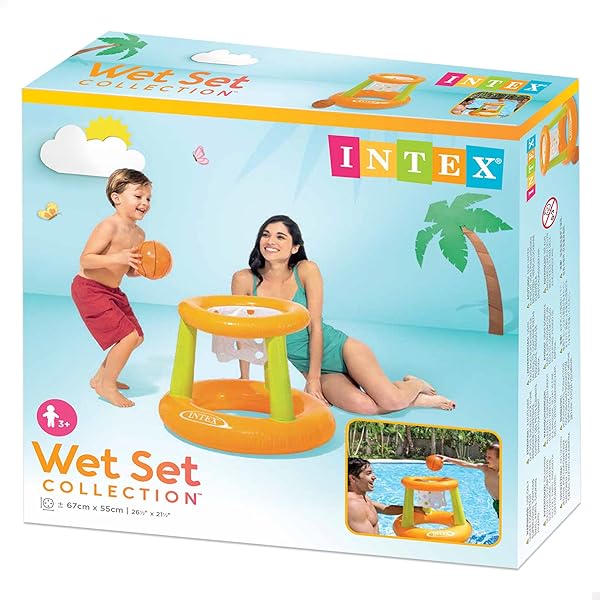 Intex Canasta Hinchable Flotante 58504 | Juego Baloncesto Piscina - Imagen 4