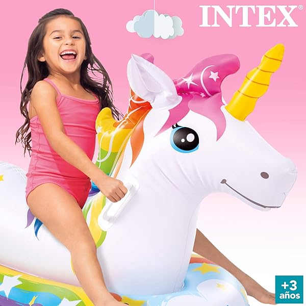 Flotador Unicornio Intex para Niños | Colchoneta Hinchable Infantil con Asas - Imagen 6