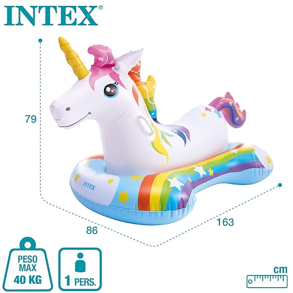 Flotador Unicornio Intex para Niños | Colchoneta Hinchable Infantil con Asas - Imagen 7