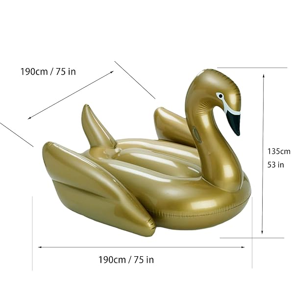 Cisne Gigante Hinchable para Piscina | Flotador Inflable Verano XXL - Imagen 3
