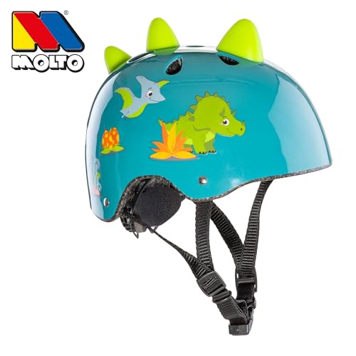 Moltó Casco Infantil Dinosaurio 3D Ajustable para Bicicleta y Patinete +3 Años - Imagen 5