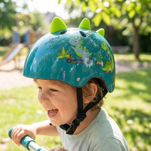 Moltó Casco Infantil Dinosaurio 3D Ajustable para Bicicleta y Patinete +3 Años - Imagen 7