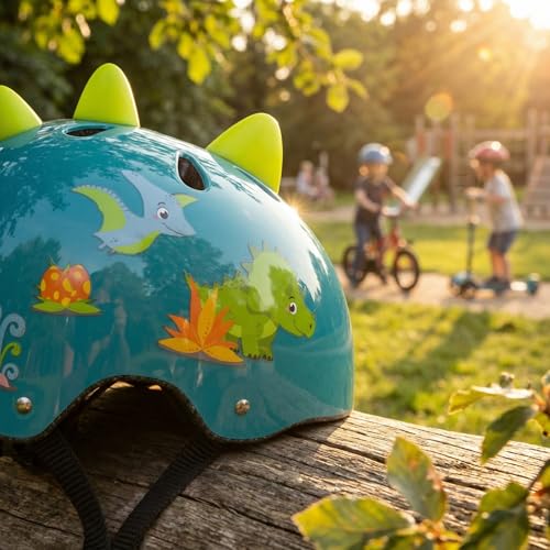 Moltó Casco Infantil Dinosaurio 3D Ajustable para Bicicleta y Patinete +3 Años - Imagen 8