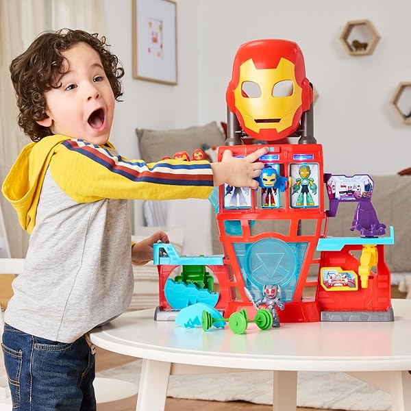 Iron Man Cuartel General Electrónico Playset Marvel +3 Años - Imagen 8