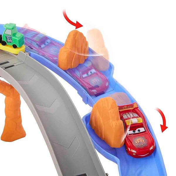 Circuito Cars Radiador Springs con Rayo McQueen y Chick Hicks Mattel - Imagen 5