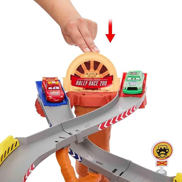 Circuito Cars Radiador Springs con Rayo McQueen y Chick Hicks Mattel - Imagen 7