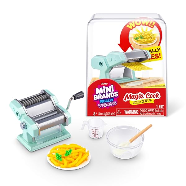 Mini Brands Magic Cook Kitchen máquina de pasta azul Pasta Maker ZURU Serie 1