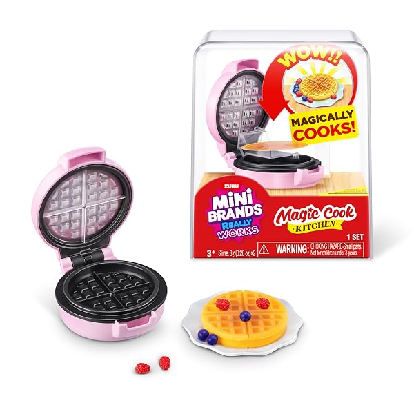 Mini Brands Magic Cook Kitchen gofrera rosa Waffle Maker ZURU Serie 1