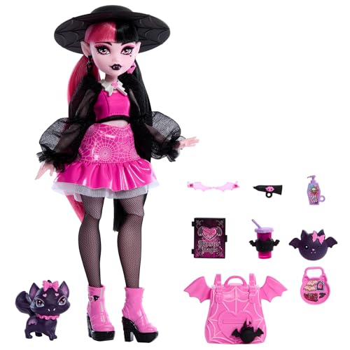 Monster High Draculaura Muñeca con Sombrero y Mascota | Mattel - Imagen 5