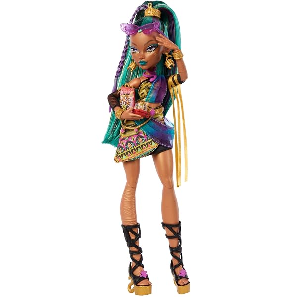 Muñeca Monster High Nefera de Nile con mascota Lavish y accesorios