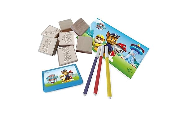Paw Patrol set sellos madera niños Multiprint con maletín - Imagen 3