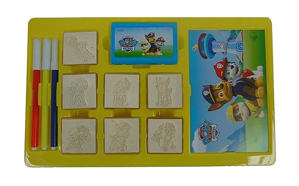 Paw Patrol set sellos madera niños Multiprint con maletín - Imagen 4
