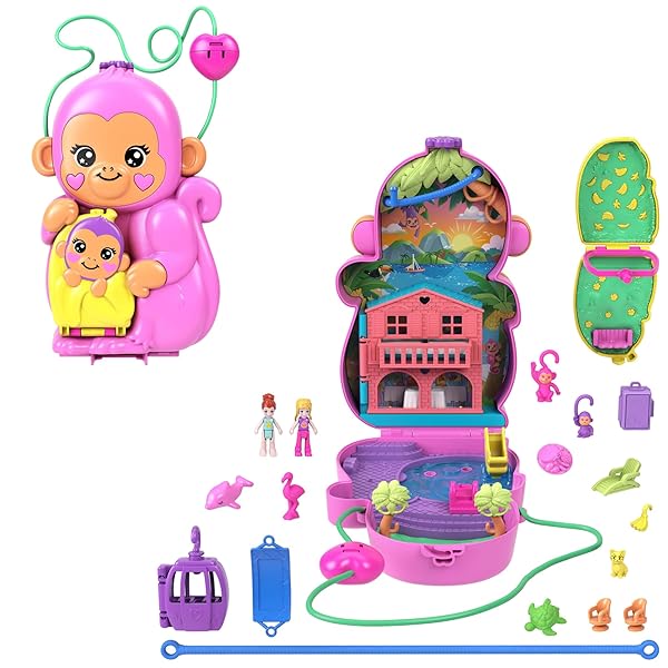 Polly Pocket Estuche De Bolso 2 En 1 Familia De Perezosos Color