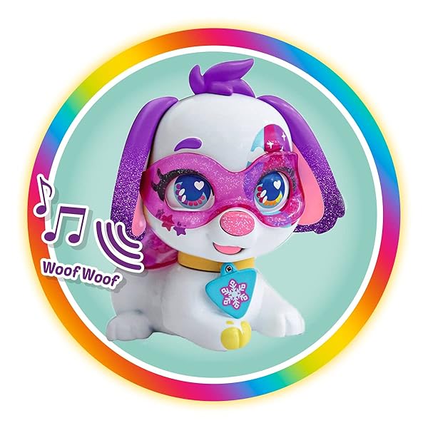 Super Cute Little Babies Regi Muñeca Rainbow Party con Mascota Snowball - Imagen 7