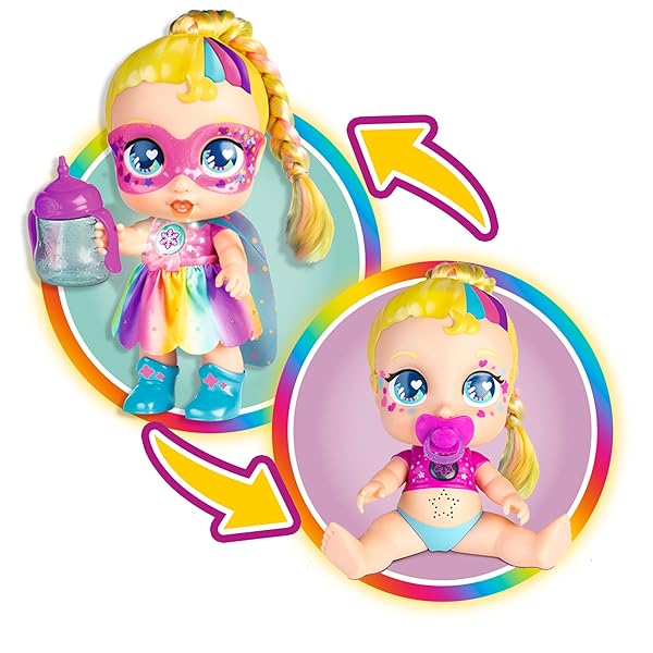 Super Cute Little Babies Regi Muñeca Rainbow Party con Mascota Snowball - Imagen 8