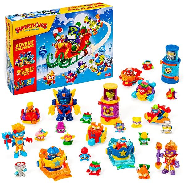 SuperThings Calendario de Adviento con 24 figuras y sorpresas