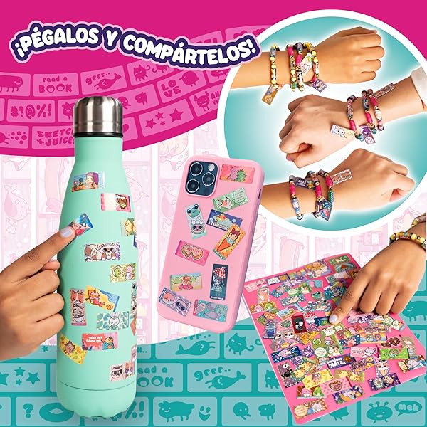 Sticki Rolls Super Set pulseras kawaii con pegatinas - Imagen 7