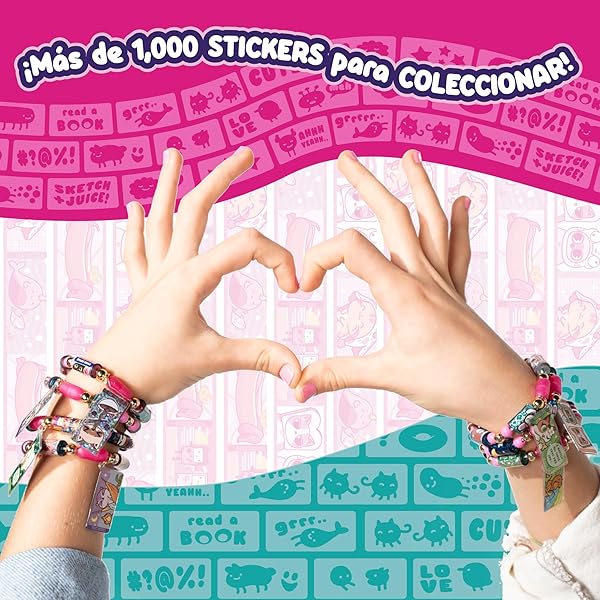 Sticki Rolls Super Set pulseras kawaii con pegatinas - Imagen 8