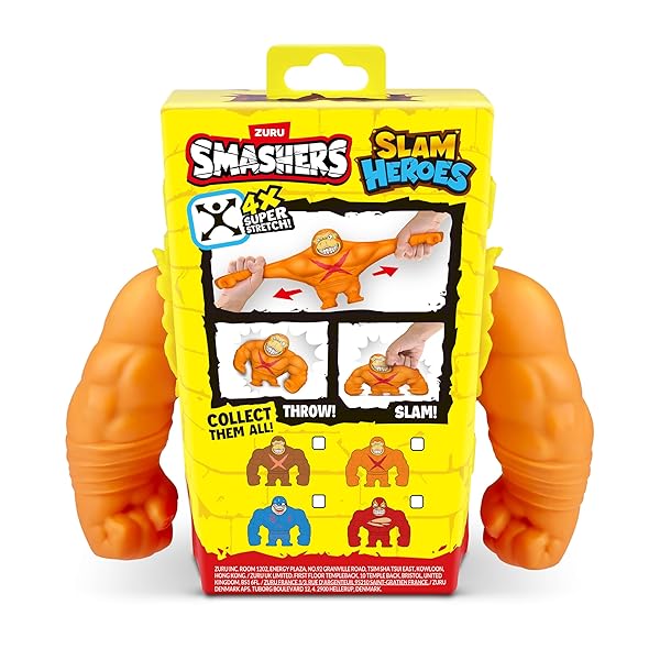 Smashers Slam Heroes Gorila Estirable ZURU | Figura Elástica Orange Gorilla - Imagen 8