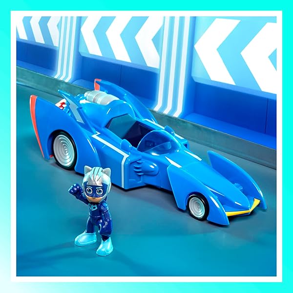 Super Gato Móvil PJ Masks con Luces y Sonidos | Coche de Gatuno con Figura - Imagen 3