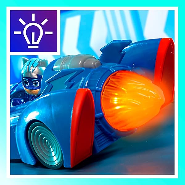 Super Gato Móvil PJ Masks con Luces y Sonidos | Coche de Gatuno con Figura - Imagen 6
